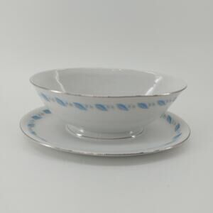 Gravy Boat Dish Abalone China Japan Shy Flower Design Pat 459 Vintage